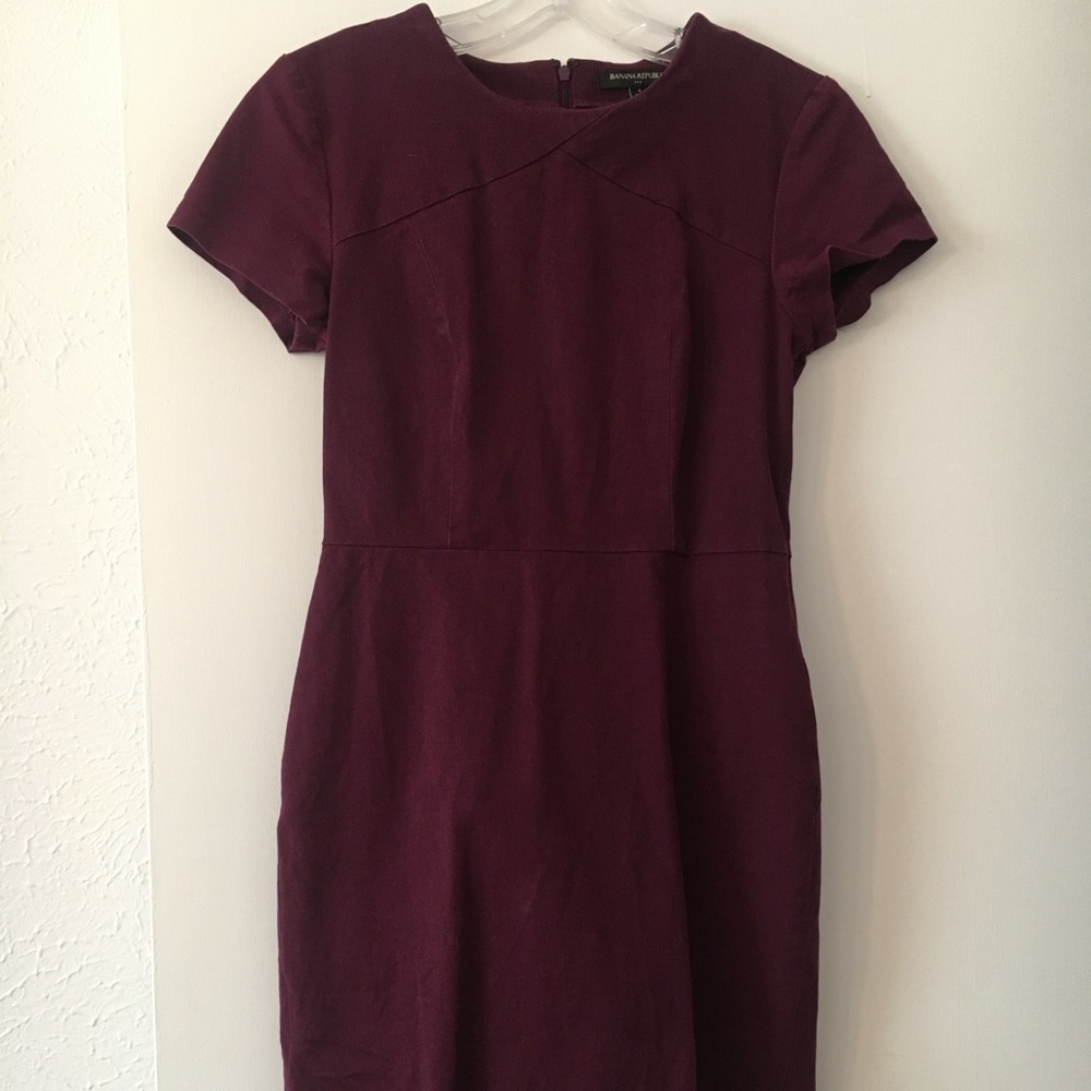 Banana Republic Purple Tailored Sheath Dress